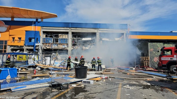 Explozie la un magazin de bricolaj, în Botoșani. 12 persoane sunt rănite, una în stare gravă, intubată
